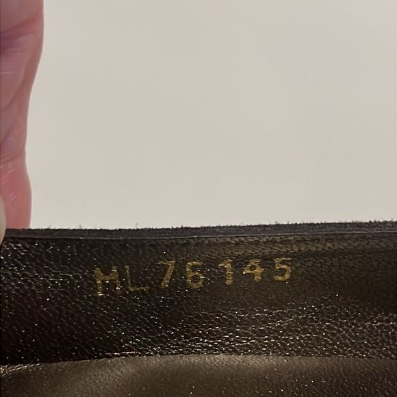 Stuart Weitzman Brown Suede/Embossed Leather Toe and Kitten Heel Shoes Size 7 - Picture 14 of 15